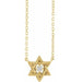 Ladies Natural Diamond Star of David Necklace (I1, G-H) — 14K Yellow Gold