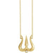 Ladies Natural Diamond Shiva Trishula Necklace (I1, G-H) — 14K Yellow Gold