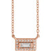 Ladies Natural Diamond Halo-Style Necklace (Si2-Si3, I1, Ghi, G-H) — 14K Rose Gold