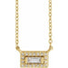 Ladies Natural Diamond Halo-Style Necklace (Si2-Si3, I1, Ghi, G-H) — 14K Yellow Gold