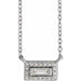 Ladies Natural Diamond Halo-Style Necklace (Si2-Si3, Ghi, G-H) — Platinum