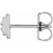 Ladies Natural Diamond Earring — Sterling Silver