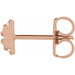 Ladies Natural Diamond Earring — 14K Rose Gold