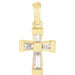 Ladies Natural Diamond Cross Pendant (Si2-Si3, Ghi) — 14K Yellow Gold