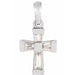 Ladies Natural Diamond Cross Pendant (Si2-Si3, Ghi) — Platinum