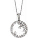 Ladies Natural Diamond Scattered Circle Necklace (I1, G-H) — 14K White Gold