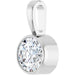 Lab-Grown Diamond Bezel-Set Solitaire Pendant