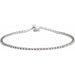 Ladies Natural Diamond Line 7 1/ Bracelet (I1, G-H) — 14K White Gold