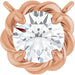 Ladies Natural Diamond Necklace Center (I1, G-H) — 14K Rose Gold