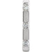 Ladies Natural Diamond Single Cuff Earring — Sterling Silver