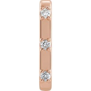 Ladies Natural Diamond Single Cuff Earring — 14K Rose Gold