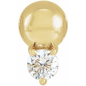 Ladies Natural Diamond Bead Pendant (I1, G-H) — 14K Yellow Gold