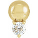 Ladies Natural Diamond Bead Pendant (I1, G-H) — 14K Yellow Gold