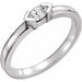 Ladies Natural Diamond Family Stackable Ring (I1, G-H) — Sterling Silver