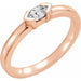 Ladies Natural Diamond Family Stackable Ring (I1, G-H) — 14K Rose Gold