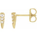 Ladies Natural Diamond Spike Earrings — 14K Yellow Gold