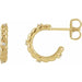 Ladies Natural Diamond Rope Huggies — 14K Yellow Gold