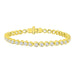 LADIES BRACELET 6.15CT ROUND DIAMOND 10K YELLOW GOLD