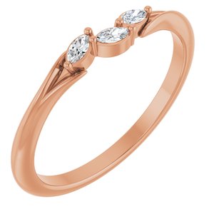 Ladies Natural Diamond Ring (I1, G-H) — 14K Rose Gold