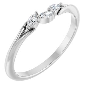 Ladies Natural Diamond Ring (SI2-SI3, G-H) — Platinum