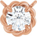 Ladies Natural Diamond Claw-Prong Rope Necklace Center (I1, G-H) — 14K Rose Gold