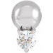 Ladies Natural Diamond Bead Pendant (Si2-Si3, G-H) — Platinum