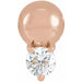 Ladies Natural Diamond Bead Pendant (I1, G-H) — 14K Rose Gold