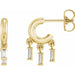 Ladies Natural Diamond Fringe Hoop Earrings (SI2-SI3, GHI) — 14K Yellow Gold