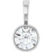 Lab-Grown Diamond Bezel-Set Solitaire Pendant