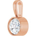 Lab-Grown Diamond Bezel-Set Solitaire Pendant