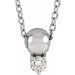 Ladies Natural Diamond Bead Necklace (Si2-Si3, G-H) — Platinum