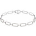 Ladies Natural Diamond Link Bracelet (I1, G-H) — 14K White Gold