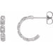 Ladies Natural Diamond Chain Link 12.5 mm Huggies — Platinum