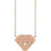 Ladies Natural Diamond Necklace (I1, G-H) — 14K Rose Gold