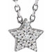 Ladies Natural Diamond Star Necklace (Si2-Si3, G-H) — Platinum