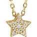 Ladies Natural Diamond Star Necklace (I1, G-H) — 14K Yellow Gold