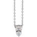Ladies Natural Diamond Two-Stone Necklace (Si2-Si3, Ghi) — Sterling Silver