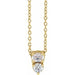 Ladies Natural Diamond Two-Stone Necklace (Si2-Si3, Ghi) — 14K Yellow Gold