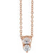 Ladies Natural Diamond Two-Stone Necklace (Si2-Si3, Ghi) — 14K Rose Gold