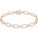 Ladies Natural Diamond Link Bracelet (I1, G-H) — 14K Rose Gold