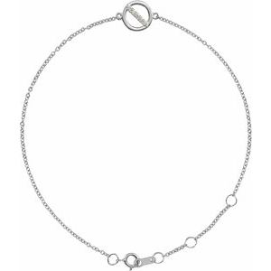Ladies Natural Diamond Circle 6 1/2-7 1/ Bracelet (I1, G-H) — 14K White Gold