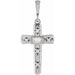 Ladies Natural Diamond Cross Pendant (Si2-Si3, Ghi) — Sterling Silver