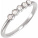 Ladies Rose-Cut Natural Diamond Stackable Ring (VS1-SI1, GHI) — 14K White Gold