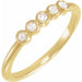 Ladies Rose-Cut Natural Diamond Stackable Ring (VS1-SI1, GHI) — 14K Yellow Gold