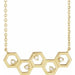 Ladies Natural Diamond Honeycomb Necklace (I1, G-H) — 14K Yellow Gold