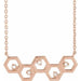 Ladies Natural Diamond Honeycomb Necklace (I1, G-H) — 14K Rose Gold