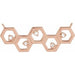 Ladies Natural Diamond Honeycomb Necklace Center (I1, G-H) — 14K Rose Gold