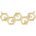 Ladies Natural Diamond Honeycomb Necklace Center (I1, G-H) — 14K Yellow Gold
