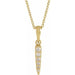 Ladies Natural Diamond Spike Necklace (I1, G-H) — 14K Yellow Gold
