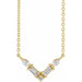 Ladies Natural Diamond V Necklace (Si2-Si3, Ghi) — 14K Yellow Gold